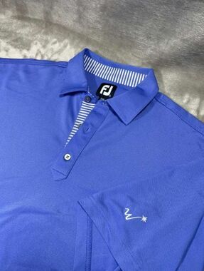 FootJoy Polo Shirt Men XL Purple Golf Short Sleeve Outdoor Casual